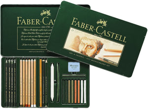 Faber-Castell PITT Monochrome Set Tin of 25