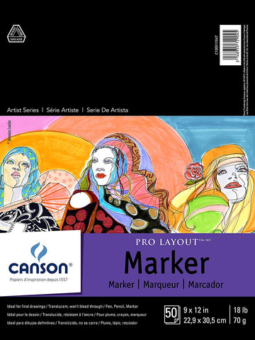 Canson Pro Layout Marker Pad, 9"x12"