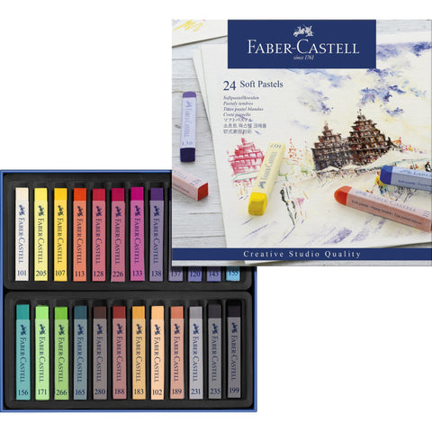 Faber Castell Creative Studio Soft Pastels - 24 Full Length Sticks